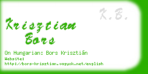 krisztian bors business card