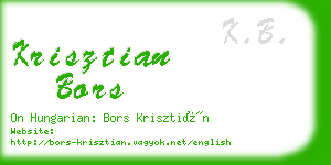 krisztian bors business card